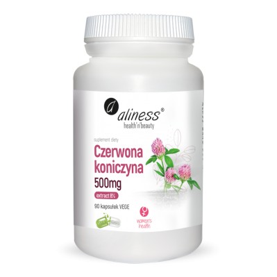 Aliness Czerwona koniczyna ekstrakt 8% 500mg 100 kapsułek