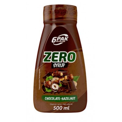 6PAK Syrup Syrop ZERO 500ml Chocolate Hazelnut