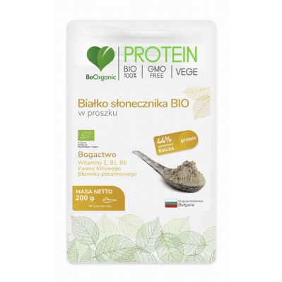 BeOrganic Białko Słonecznika BIO w proszku 200g