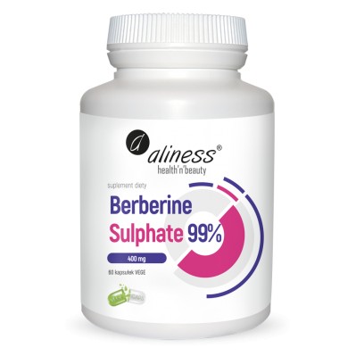 Aliness Berberine Sulphate 99% 400 mg x 60 vege caps.