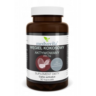 Medverita Węgiel kokosowy aktywowany 200 mg - 90 kapsułek