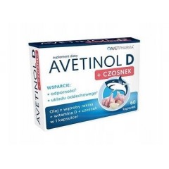 AVETPHARMA AVETINOL Witamina D + Czosnek 60 kapsułek