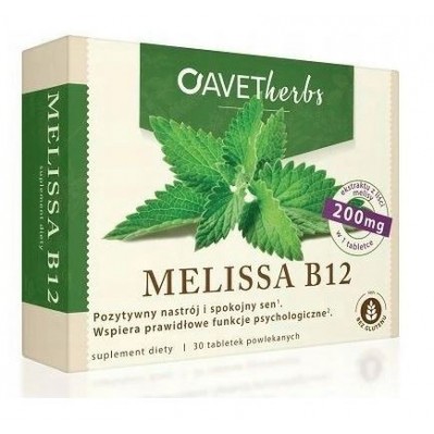 AVETPHARMA Avet Herbs Melissa B12 30 tabletek