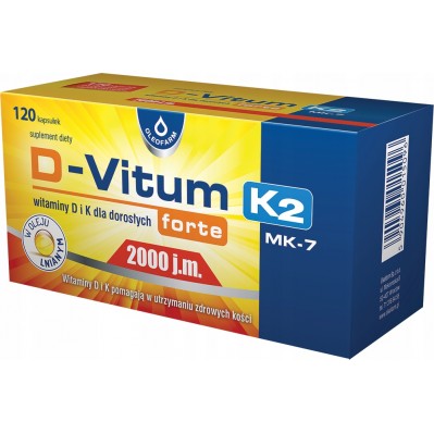 OLEOFARM D-Vitum K2 Forte 2000 120 kapsułek