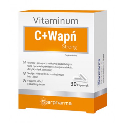 STARPHARMA Vitaminum C + Wapń STRONG 30 kapsułek