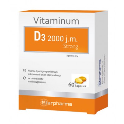 STARPHARMA Vitaminum D3 2000 j.m. 60 kapsułek