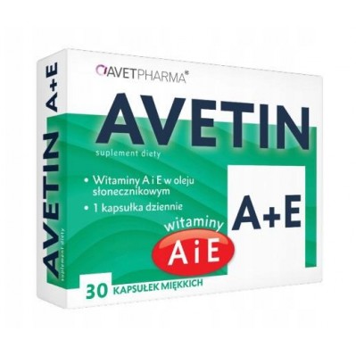 AVETPHARMA Avetin A+E 30 kapsułek