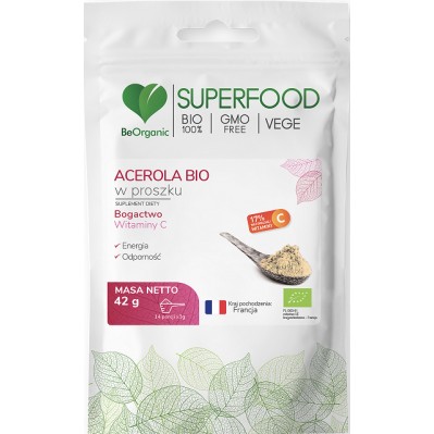 BeOrganic Acerola BIO w proszku 42g