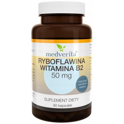 Medverita Ryboflawina Witamina B2 50mg 90 kapsułek