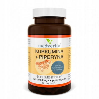 Medverita Kurkumina + Piperyna - 60 kapsułek