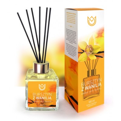 Naturalne Aromaty Dyfuzor rattanowy 100ml Bursztyn z wanilią