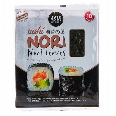 ASIA KITCHEN Wodorosty Nori Gold 10 arkuszy 26g