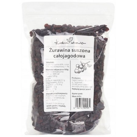 KUCHNIA ZDROWIA Żurawina suszona całojagodowa 1KG