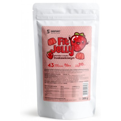 INSPORT NUTRITION Galaretka FIT JELLY o smaku TRUSKAWKOWYM 301g