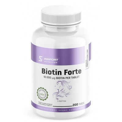 INSPORT NUTRITION Biotin FORTE 10mg 200 tabletek