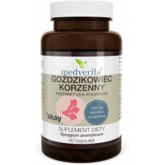 Medverita Goździkowiec korzenny ekstrakt 25% polifenoli 60 kapsułek