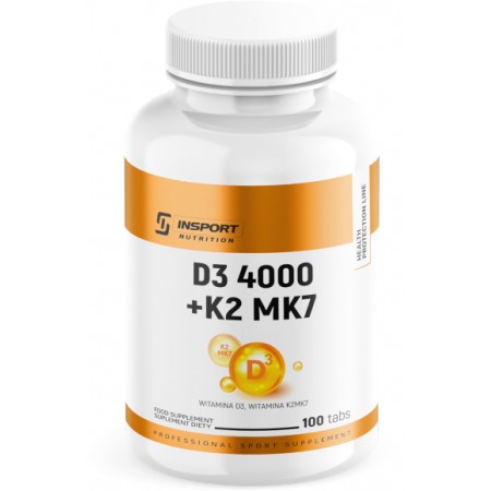 Insport Nutrition Witamina D3 4000 + K2 Mk-7 100 tabletek