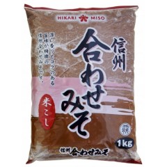 KUCHNIE ŚWIATA HIKARI Pasta Miso Awase ciemne 1kg