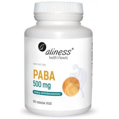 Aliness PABA (Kwas P-aminbenzoesowy) 500mg 100 tabletek