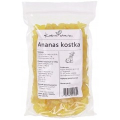 KUCHNIA ZDROWIA Ananas kandyzowany w kostce 500G