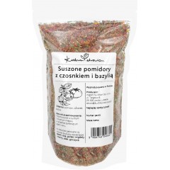 KUCHNIA ZDROWIA Suszone pomidory z bazylią i czosnkiem 100g