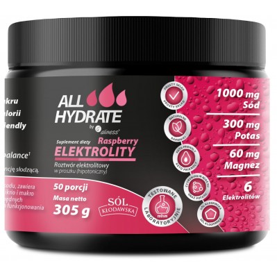 ALLHydrate Elektrolity Raspberry 305g