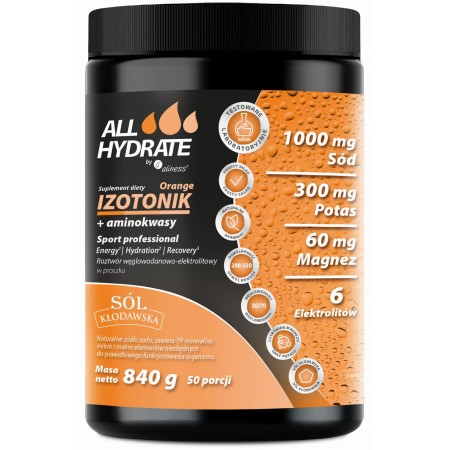 ALLHydrate Izotonik Orange + Aminokwasy 745g