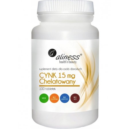 Aliness Cynk Chelatowany 15 mg x 100 tabletek Vege