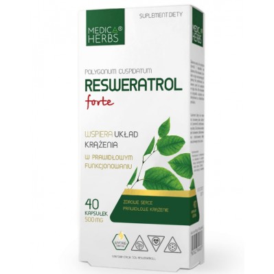 MEDICA HERBS RESWERATROL FORTE 500mg 40 kapsułek