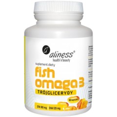 Aliness Fish Omega 3 TRÓJGLICERYDY 180mg / 120mg 60 kapsułek