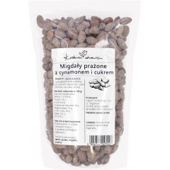 Kuchnia Zdrowia Migdały prażone z cynamonem i cukrem trzcinowym 250g