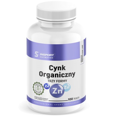 Cynk Organiczny Trzy Formy 100 kapsułek Insport Nutrition
