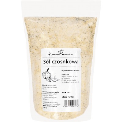 Sól czosnkowa 250g Kuchnia Zdrowia