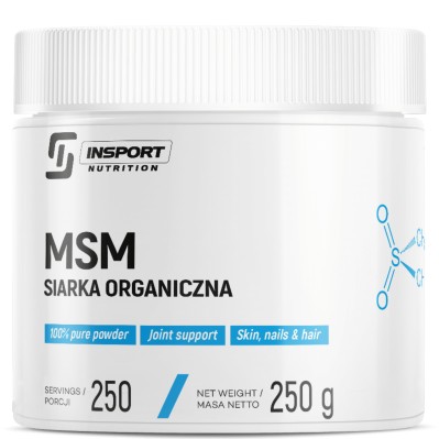 MSM Siarka organiczna 250g Insport Nutrition