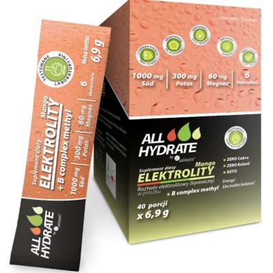 ALLHydrate Elektrolity Sticks JUNIOR Lemoniada 4,8g x 40 saszetek