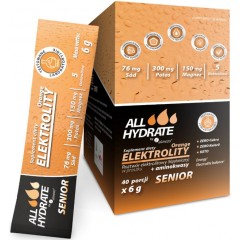 ALLHydrate Elektrolity Sticks SENIOR Pomarańcz 6g x 40 saszetek