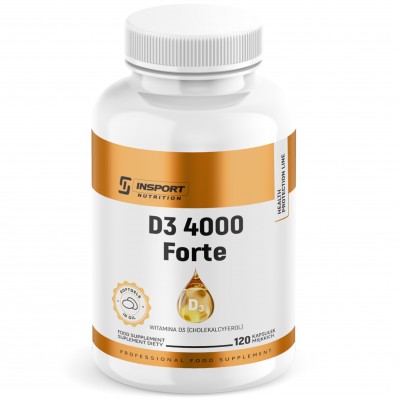 INSPORT NUTRITION Witamina D3 4000 120 kapsułek miękkich