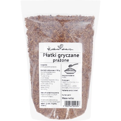 KUCHNIA ZDROWIA Płatki gryczane prażone 1kg