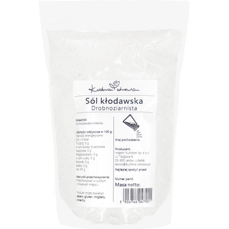 Sól kłodawska drobnoziarnista 1kg Kuchnia Zdrowia