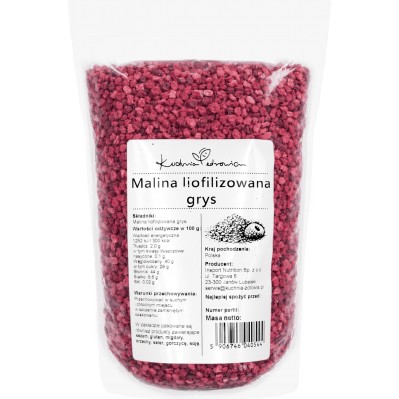 Maliny Liofilizowane Grys Polskie 100g Kuchnia Zdrowia