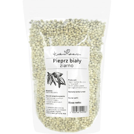 Pieprz Biały Ziarnisty 100g Kuchnia Zdrowia