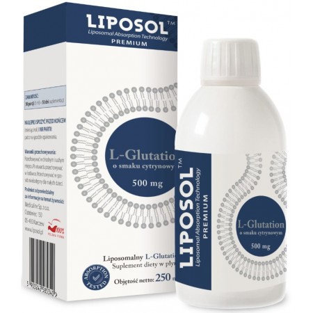 LIPOSOL Liposomalny L-Glutation 500mg 250ml smak cytrynowy