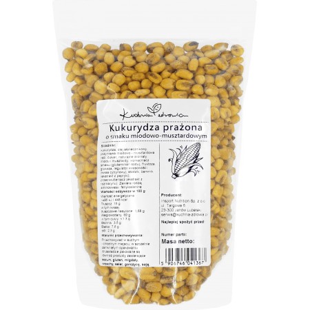 Kukurydza Prażona o Smaku Miodowo - Musztardowym 500g Kuchnia Zdrowia