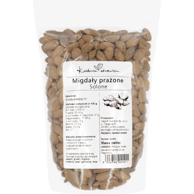 Migdały Prażone Solone 250g Kuchnia Zdrowia