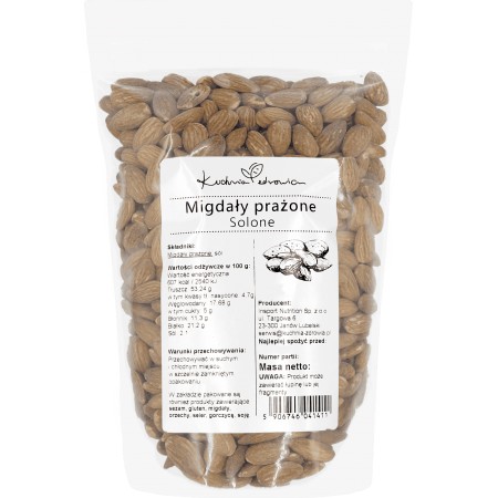 Migdały Prażone Solone 1kg Kuchnia Zdrowia