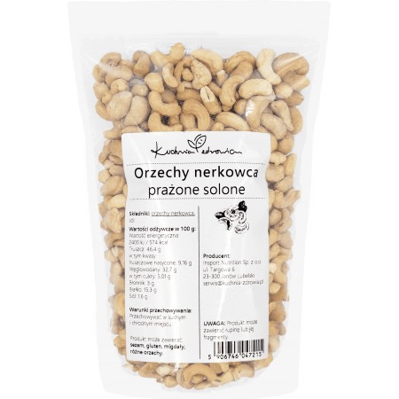 Orzechy Nerkowca Prażone Solone 1kg Kuchnia Zdrowia