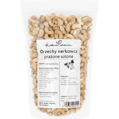 Orzechy Nerkowca Prażone Solone 250g Kuchnia Zdrowia