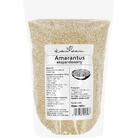 Amarantus Ekspandowany Popping 500g Kuchnia Zdrowia