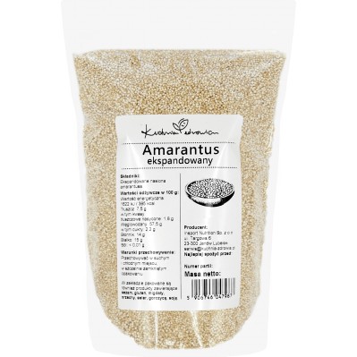Amarantus Ekspandowany Popping 500g Kuchnia Zdrowia