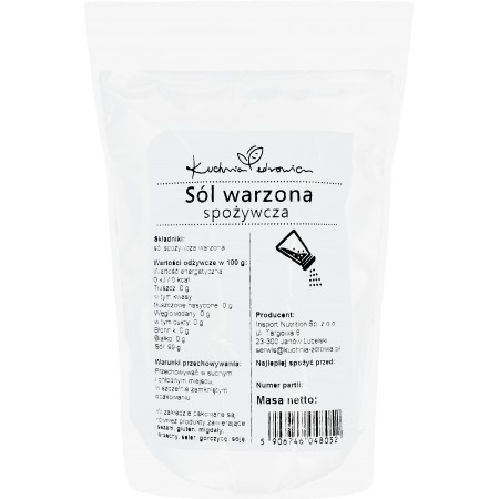 Sól warzona spożywcza 1kg Kuchnia Zdrowia